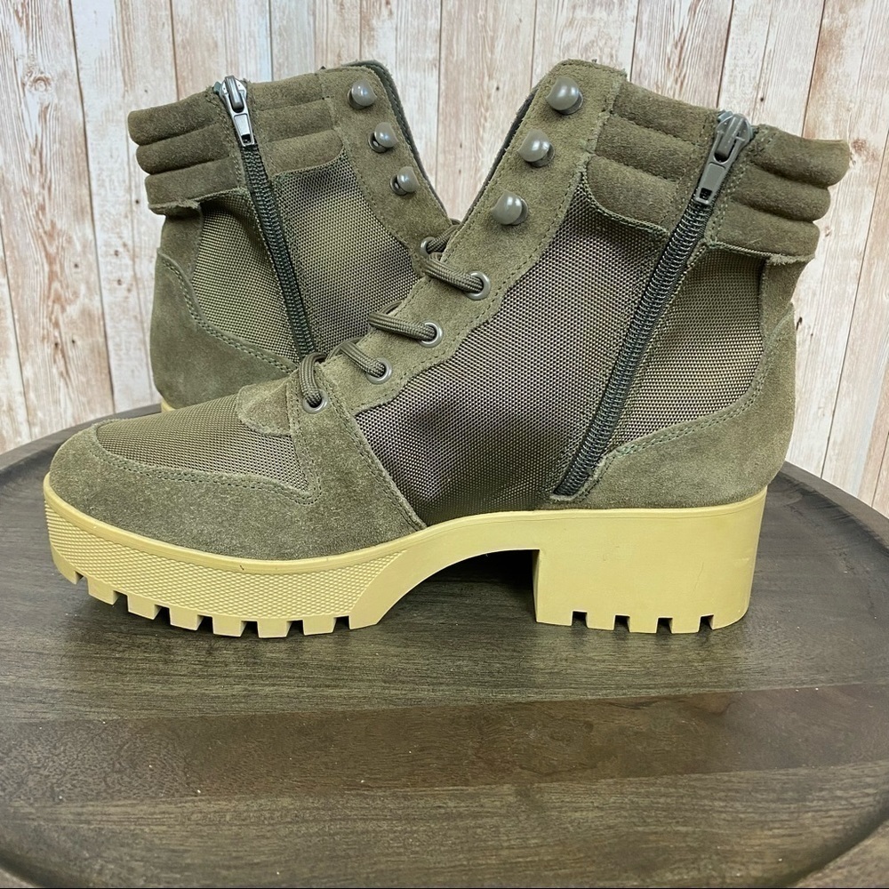 Steve Madden Greater Hiker Olive Platform‎ Combat Boot Size 9.5 Women - Picture 8 of 11